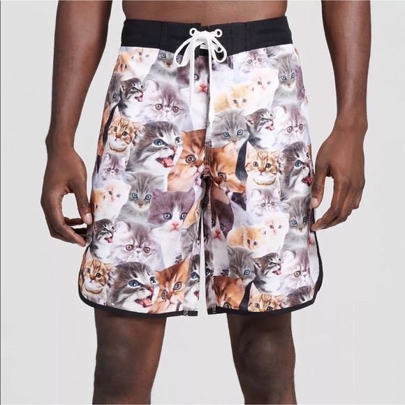 mens cat swim trunks